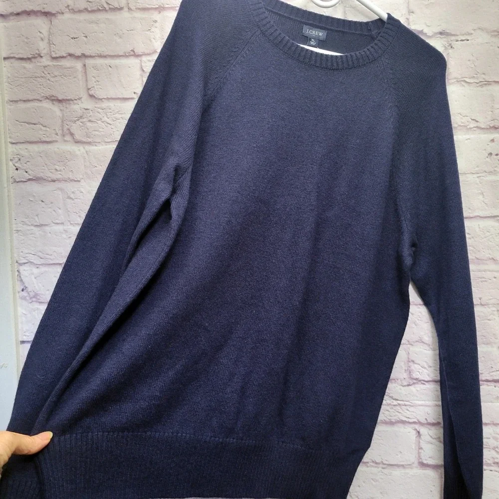 NEW J Crew Lambswool Blend Crewneck Sweater Mens XL‎ Pullover Preppy Cozy Travel